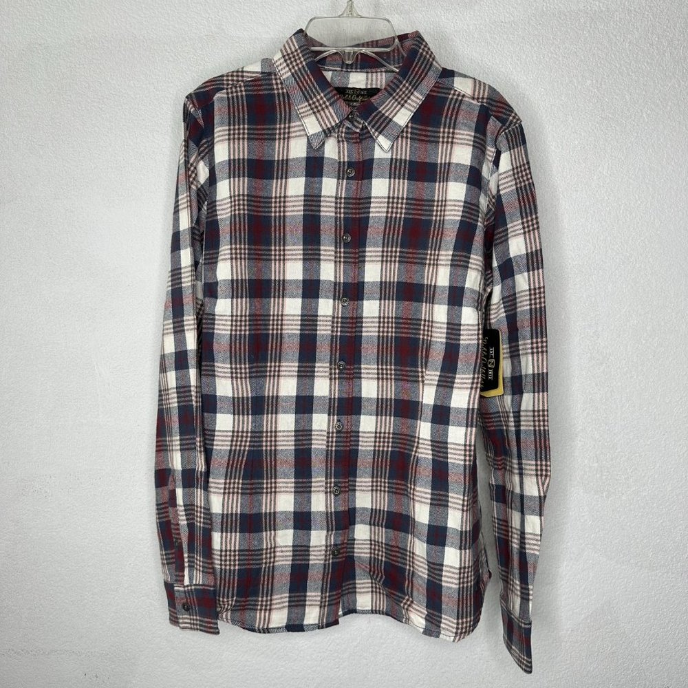 Noble Outfitters Womens Long Sleeve Button Up Plaid Flannel